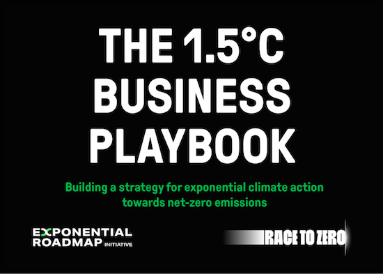 Partnership with Race To Zero & second version of  1.5°C Business Playbook announced