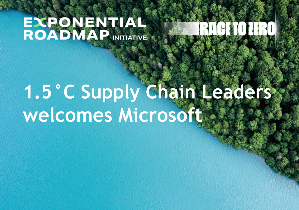 1.5°C Supply Chain Leaders welcomes Microsoft