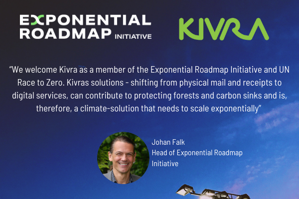 Kivra joins Exponential Roadmap Initiative and UN Race to Zero