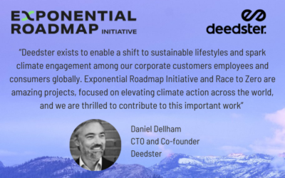 Deedster steps up exponential climate action-joins Exponential Roadmap Initiative and Race to Zero