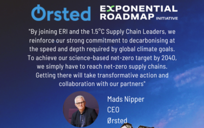 Ørsted joins the 1.5°C Supply Chain Leaders and the Exponential Roadmap Initiative