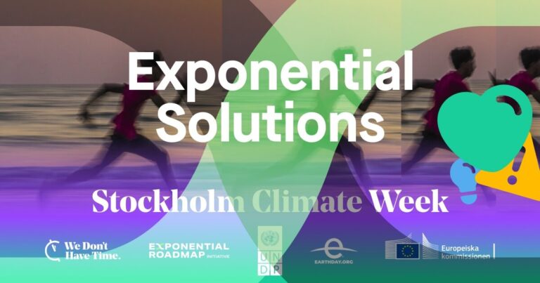visual for Exponential Solutions Day at Stockholm Climate Week