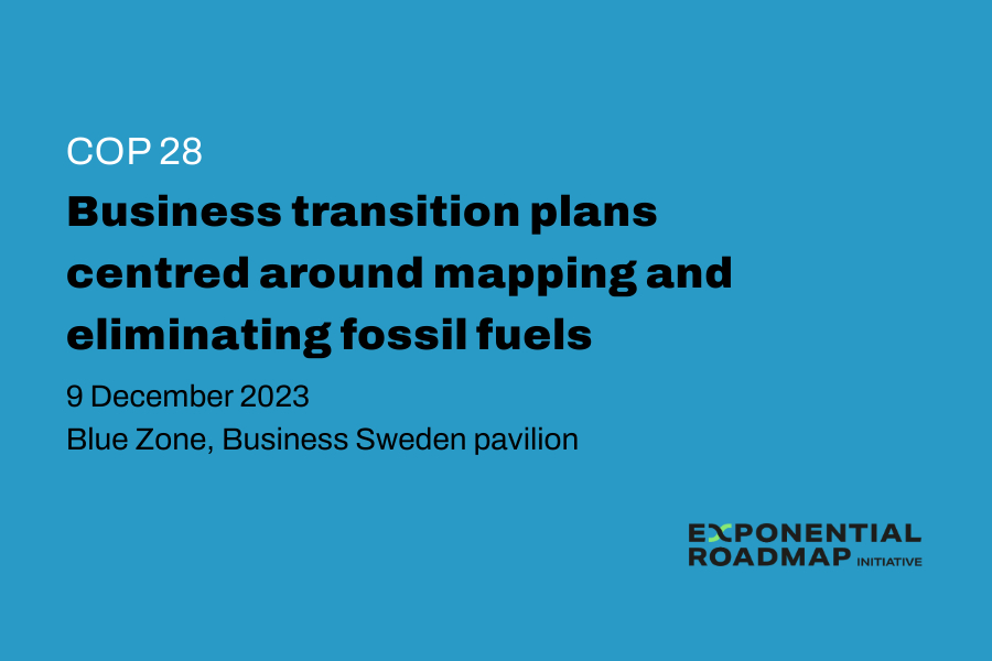 Business transition plans centred around mapping and eliminating fossil fuels