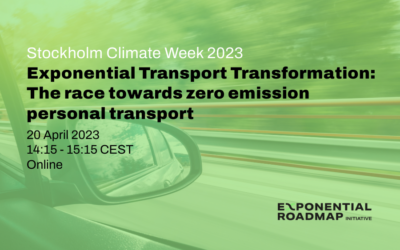 Exponential Transport Transformation: The race towards zero emission personal transport