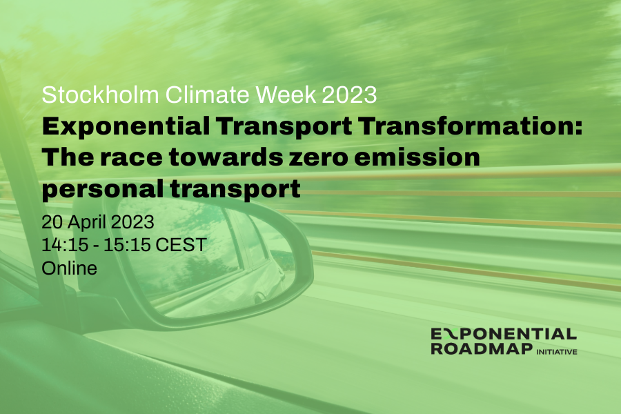 Exponential Transport Transformation: The race towards zero emission personal transport