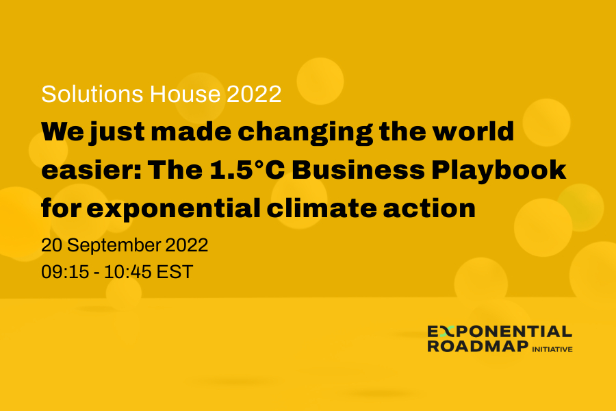 We just made changing the world easier: The 1.5°C Business Playbook for exponential climate action