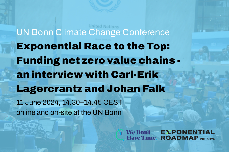 Exponential Race to the Top: Funding net zero value chains – an interview with Carl-Erik Lagercrantz and Johan Falk