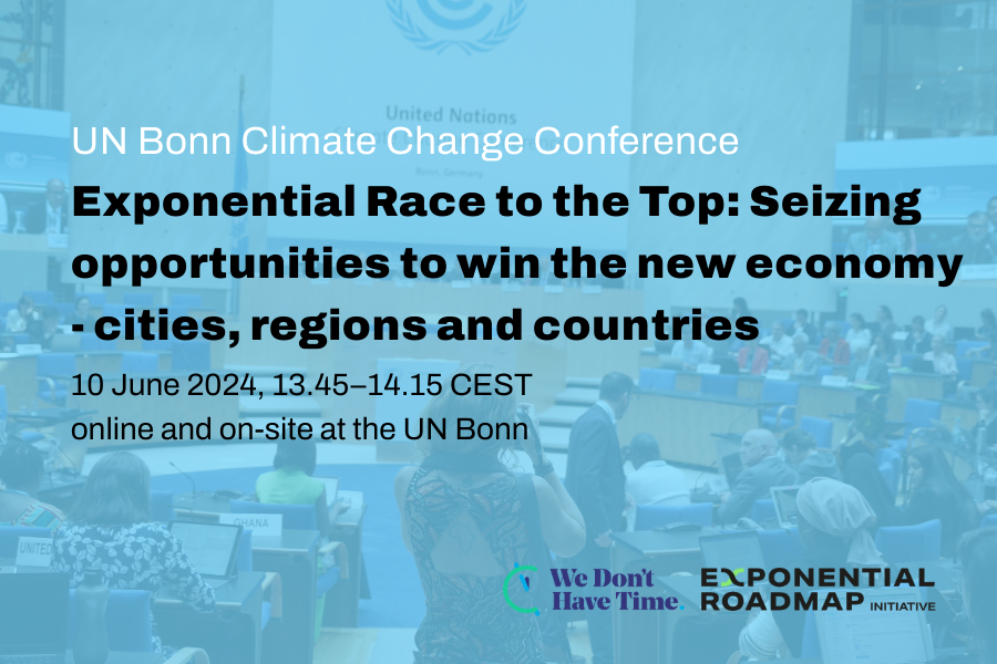 UN Bonn - Exponential race to the top, seizing opportunities to win the new economy, cities, regions and countries.