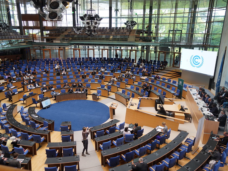 Conference room at UNFCCC SB60 on 11 June 24. By Amira Grotendiek.