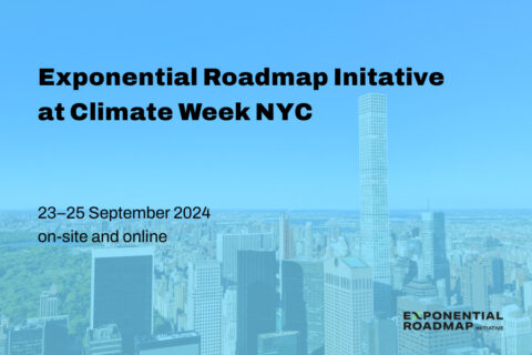 Join us at Climate Week NYC - Exponential Roadmap Initiative