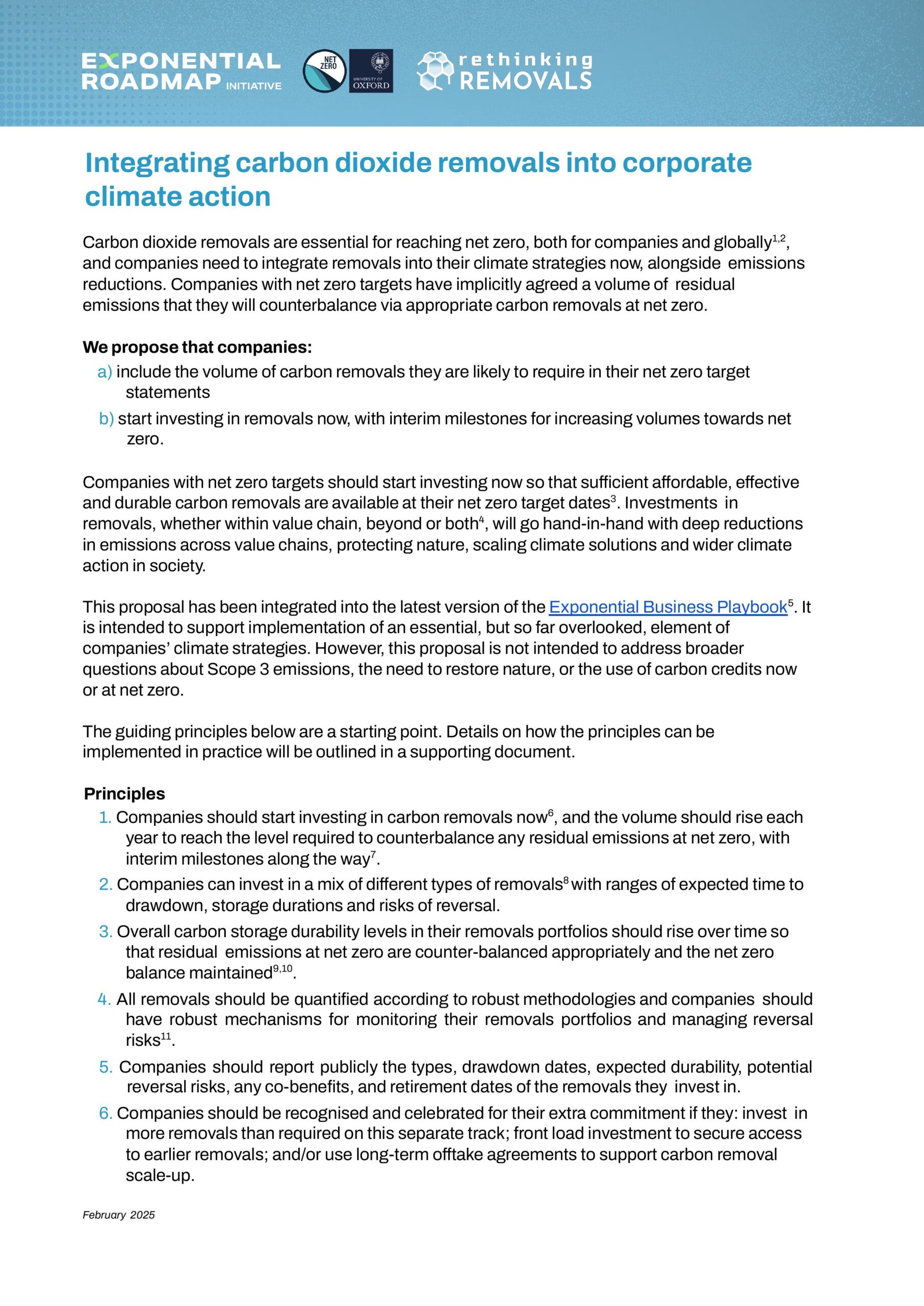 Climate solutions framework June 2024 front page