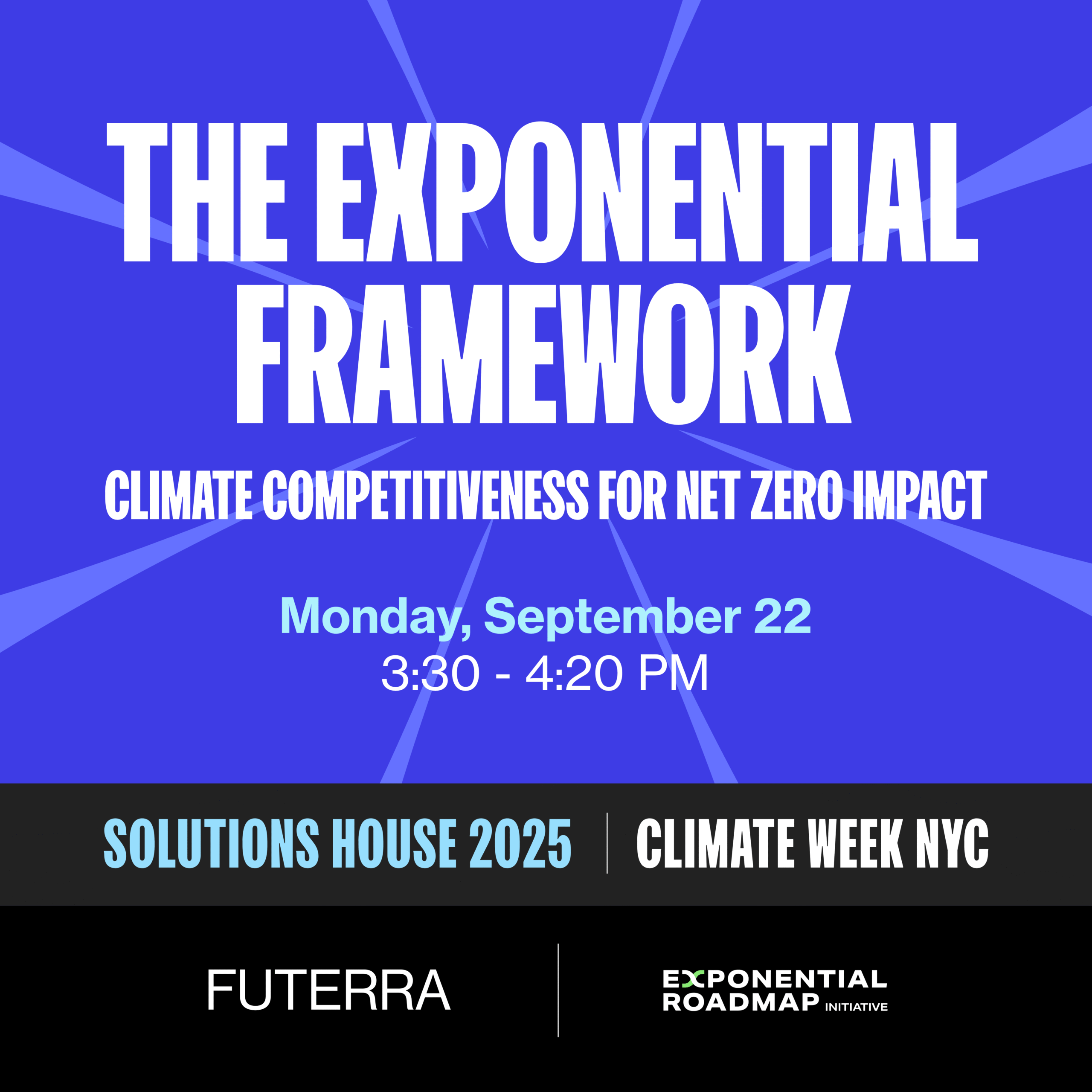 NYCCW: The Exponential Framework – climate competitiveness for Net Zero Impact