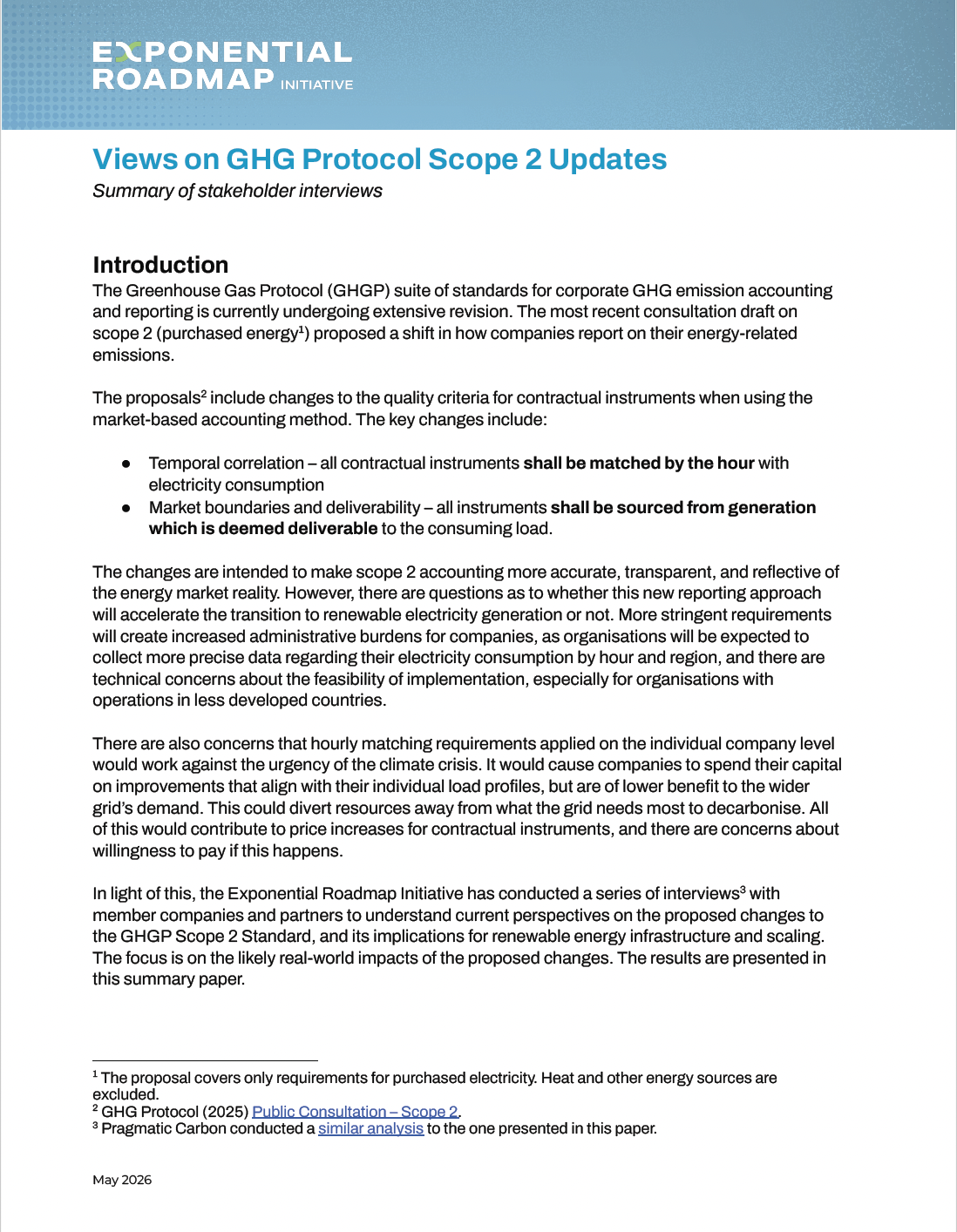 GHG Protocol Scope 2 update debate