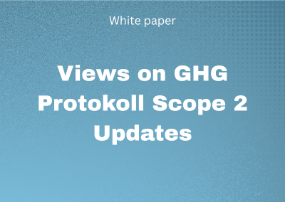 Views on GHG Protokoll Scope 2 Updates