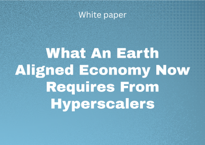 What An Earth Aligned Economy Now Requires From Hyperscalers